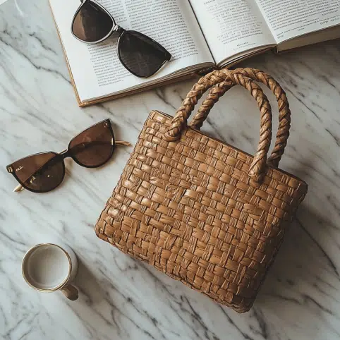 Woven Leather Handbag