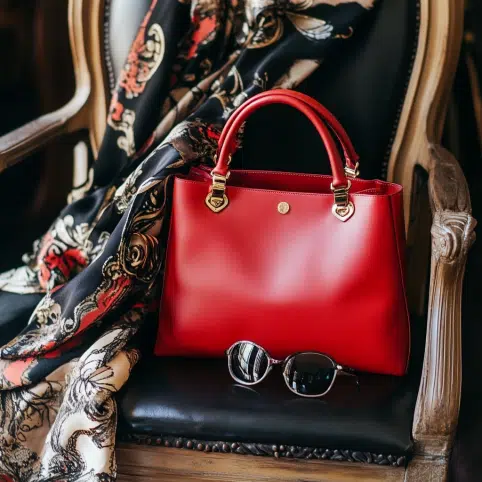 Red Leather Handbag