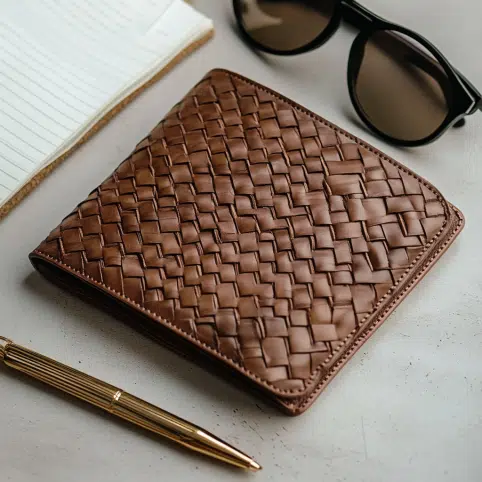 Woven Leather Purse