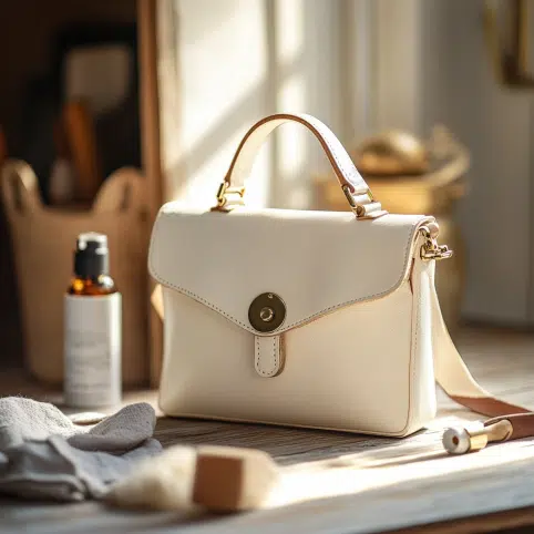White Leather Purse