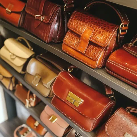Crossbody Brown Leather Handbag
