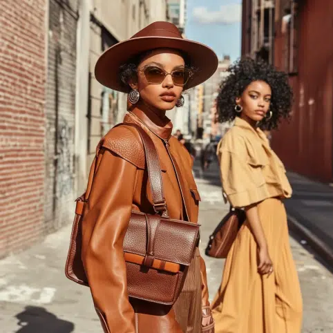 Crossbody Brown Leather Handbag